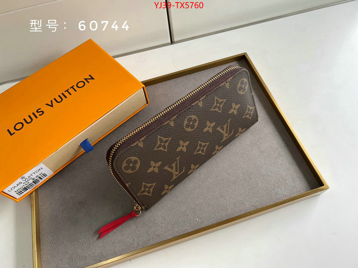 LV Bags(4A)-Wallet shop cheap high quality 1:1 replica ID: TX5760 $: 39USD,