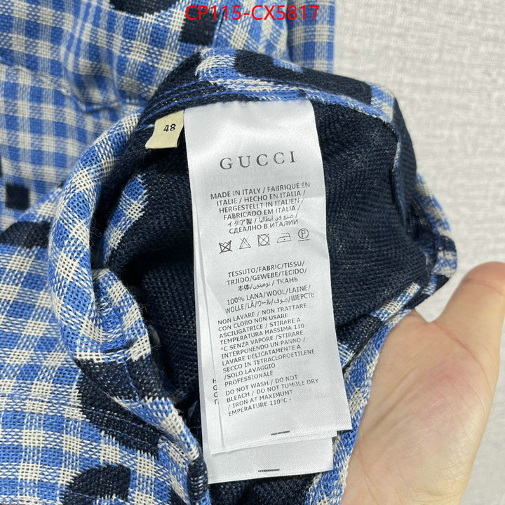 Clothing-Gucci what is a counter quality ID: CX5817 $: 115USD