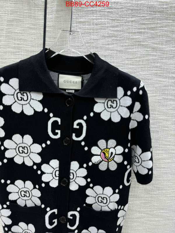 Clothing-Gucci fashion designer ID: CC4259 $: 89USD