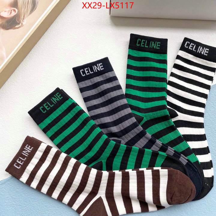 Sock-CELINE brand designer replica ID: LX5117 $: 29USD