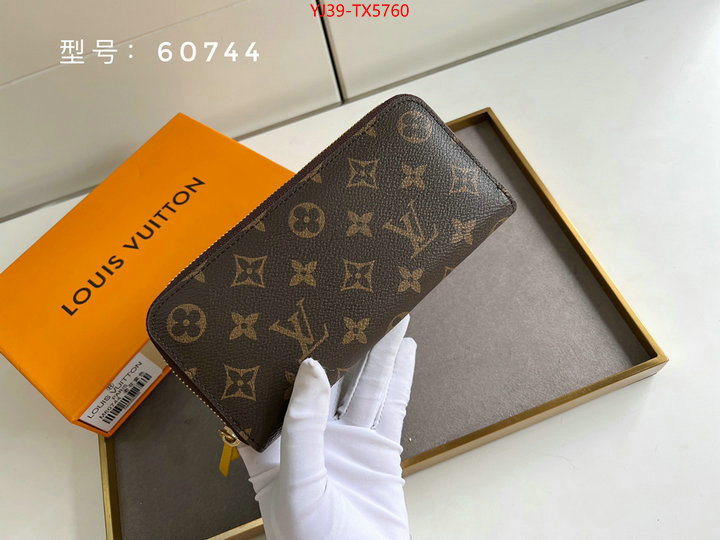 LV Bags(4A)-Wallet shop cheap high quality 1:1 replica ID: TX5760 $: 39USD,