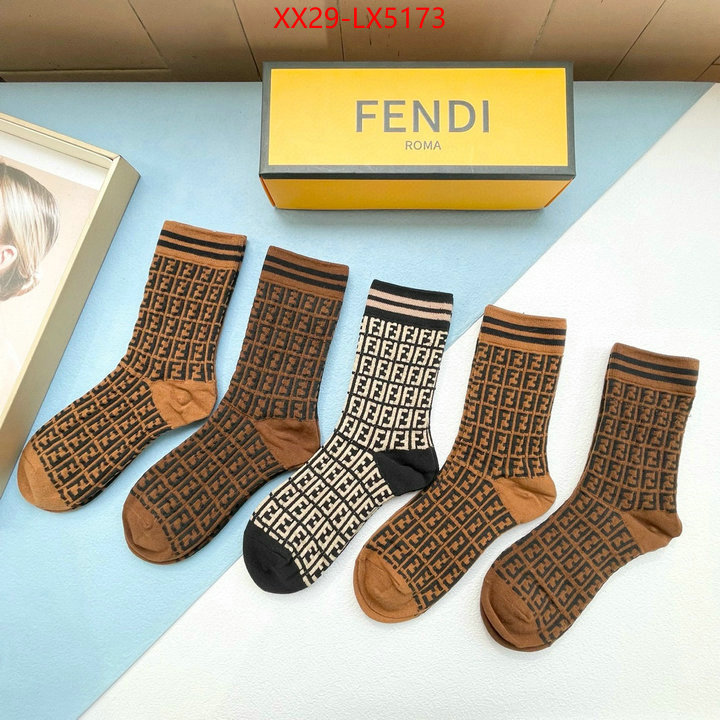 Sock-Fendi designer wholesale replica ID: LX5173 $: 29USD