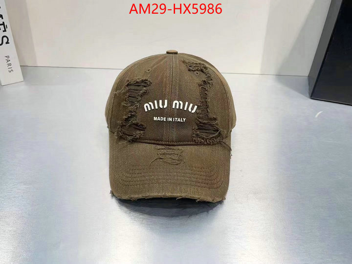 Cap(Hat)-Miu Miu perfect quality designer replica ID: HX5986 $: 29USD
