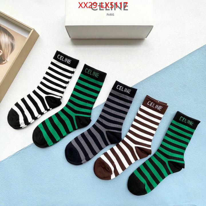 Sock-CELINE brand designer replica ID: LX5117 $: 29USD