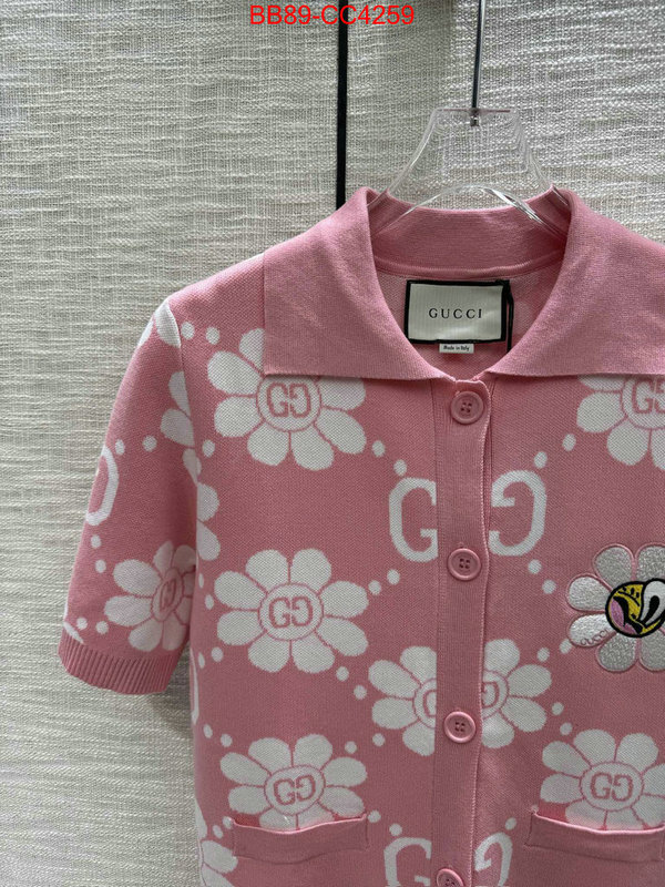 Clothing-Gucci fashion designer ID: CC4259 $: 89USD