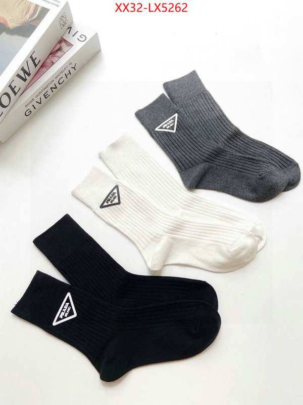 Sock-Prada 2024 perfect replica designer ID: LX5262 $: 32USD