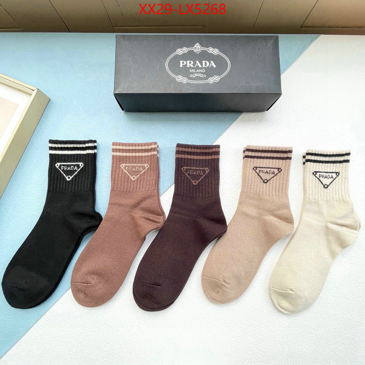 Sock-Prada where to buy high quality ID: LX5268 $: 29USD