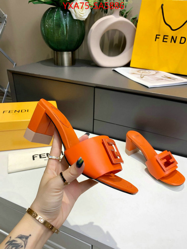 Women Shoes-Fendi fake aaaaa ID: SA5886 $: 75USD