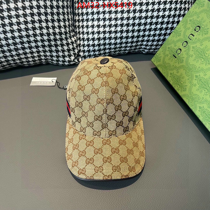 Cap(Hat)-Gucci best wholesale replica ID: HX5419 $: 32USD