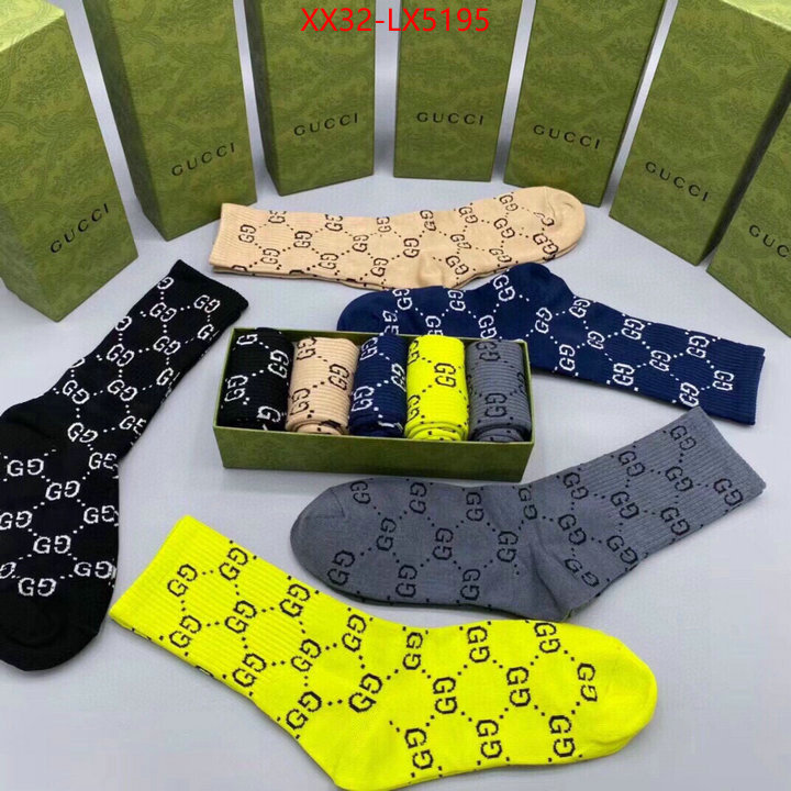 Sock-Gucci wholesale designer shop ID: LX5195 $: 32USD