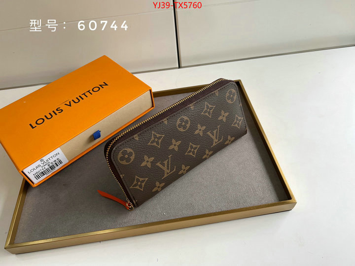 LV Bags(4A)-Wallet shop cheap high quality 1:1 replica ID: TX5760 $: 39USD,