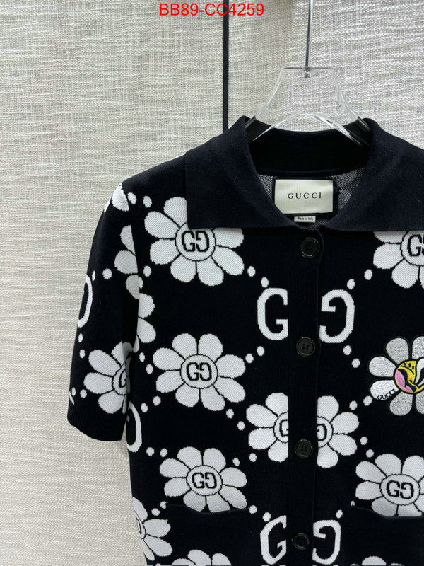 Clothing-Gucci fashion designer ID: CC4259 $: 89USD