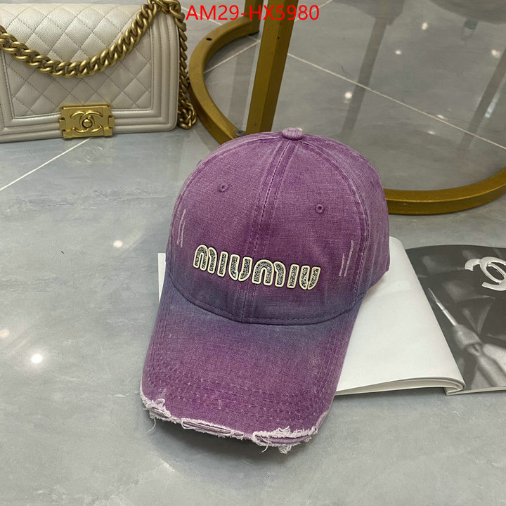 Cap(Hat)-Miu Miu where quality designer replica ID: HX5980 $: 29USD