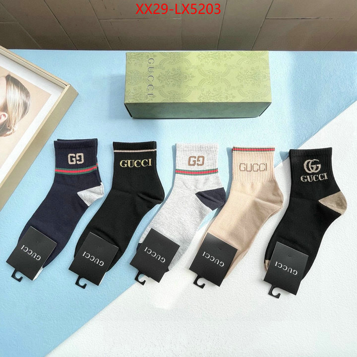 Sock-Gucci high quality replica designer ID: LX5203 $: 29USD