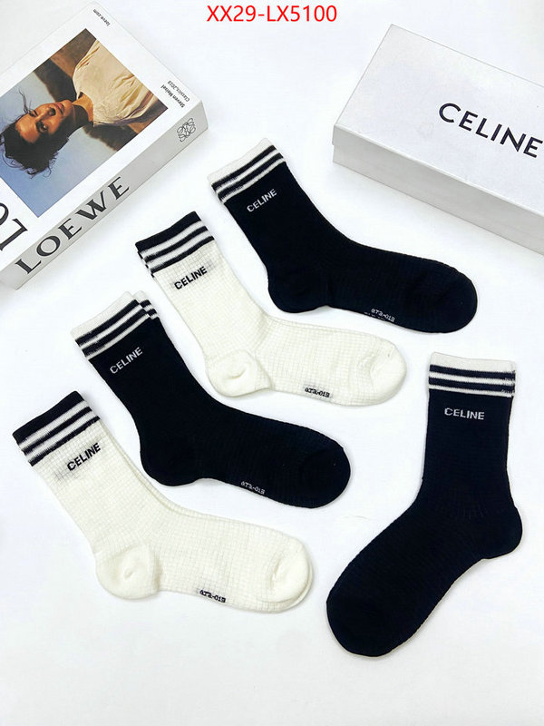 Sock-CELINE replica for cheap ID: LX5100 $: 29USD