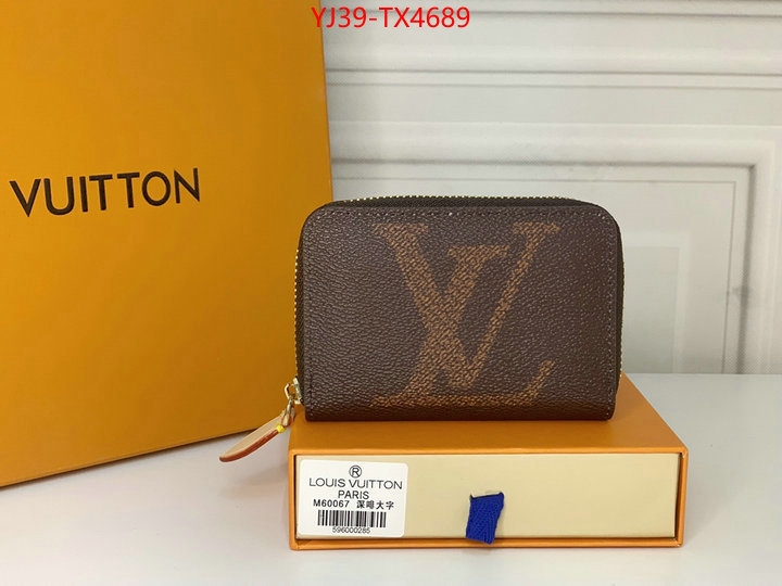 LV Bags(4A)-Wallet aaaaa class replica ID: TX4689 $: 39USD,