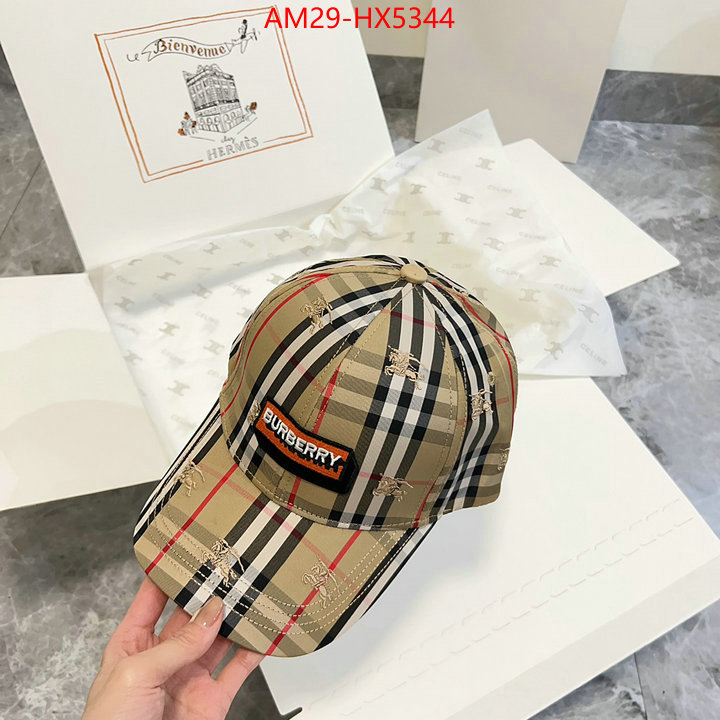 Cap(Hat)-Burberry where to buy fakes ID: HX5344 $: 29USD