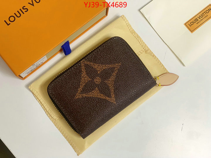 LV Bags(4A)-Wallet aaaaa class replica ID: TX4689 $: 39USD,
