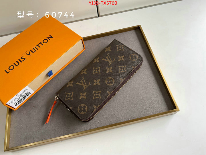 LV Bags(4A)-Wallet shop cheap high quality 1:1 replica ID: TX5760 $: 39USD,