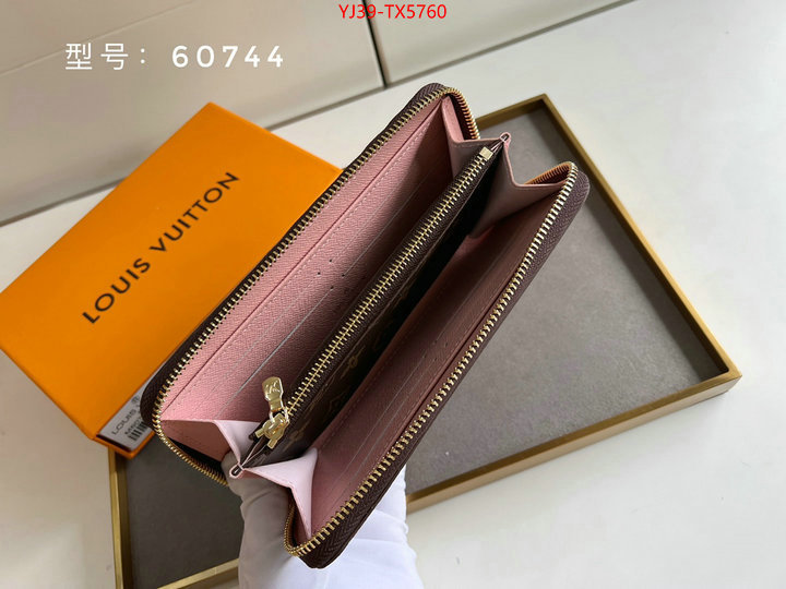 LV Bags(4A)-Wallet shop cheap high quality 1:1 replica ID: TX5760 $: 39USD,