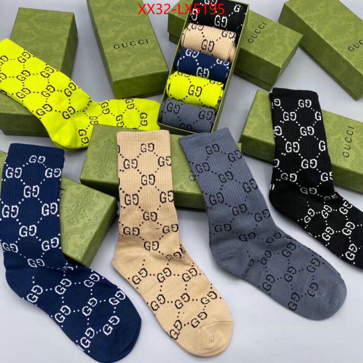 Sock-Gucci wholesale designer shop ID: LX5195 $: 32USD