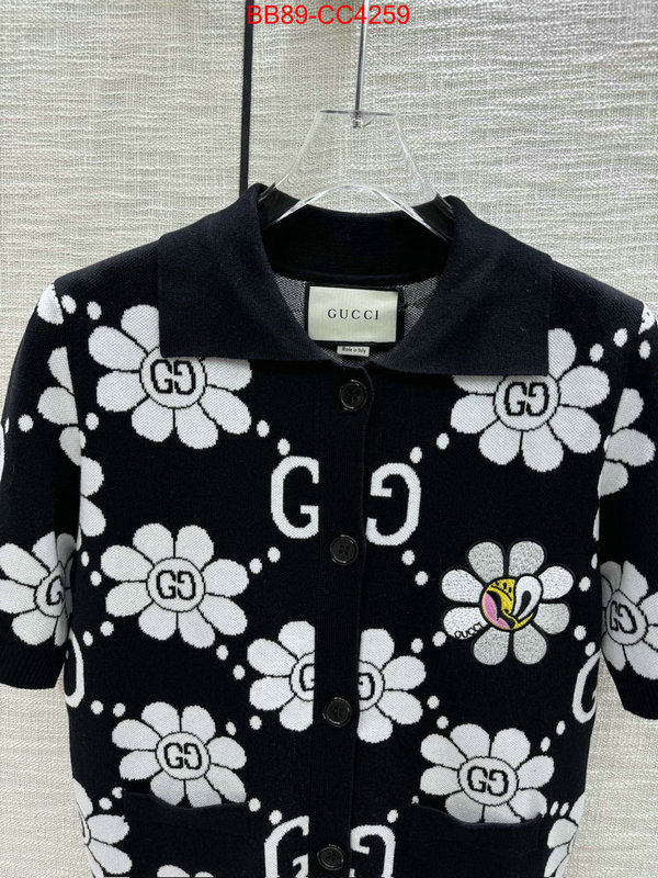 Clothing-Gucci fashion designer ID: CC4259 $: 89USD