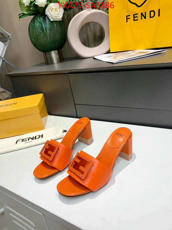 Women Shoes-Fendi fake aaaaa ID: SA5886 $: 75USD