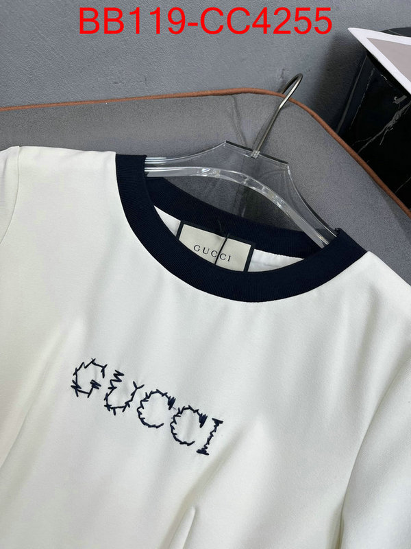 Clothing-Gucci fashion designer ID: CC4255 $: 119USD