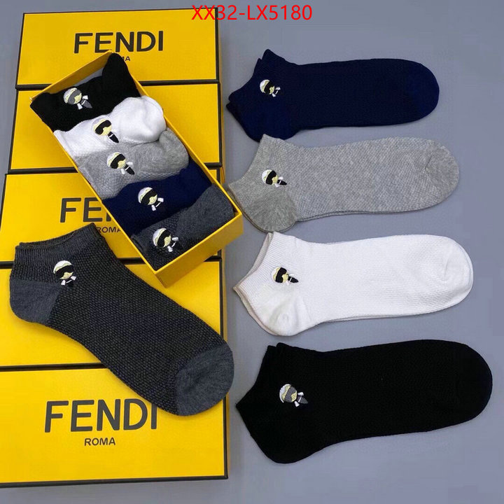 Sock-Fendi 7 star replica ID: LX5180 $: 32USD