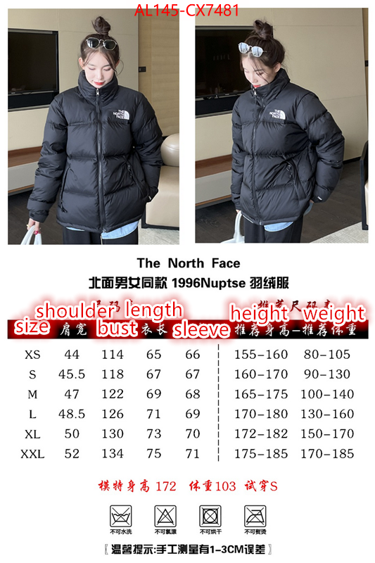 Down jacket Women-The North Face buy best high-quality ID: CX7481 $: 145USD