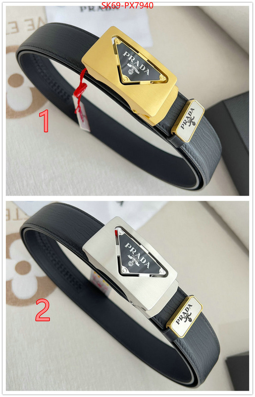 Belts-Prada fashion replica ID: PX7940 $: 69USD