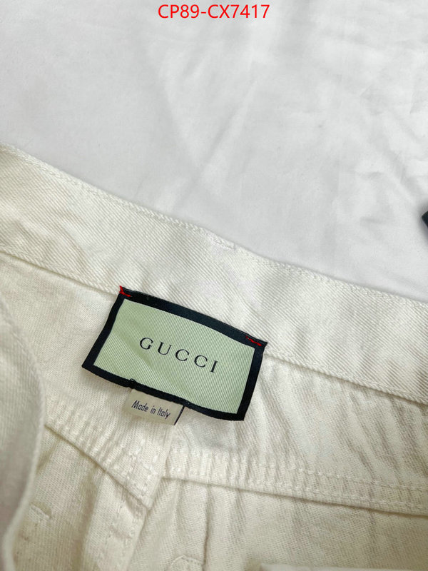Clothing-Gucci best wholesale replica ID: CX7417 $: 89USD