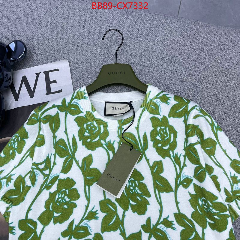 Clothing-Gucci cheap wholesale ID: CX7332 $: 89USD