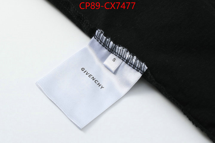 Clothing-Givenchy 1:1 replica wholesale ID: CX7477 $: 89USD