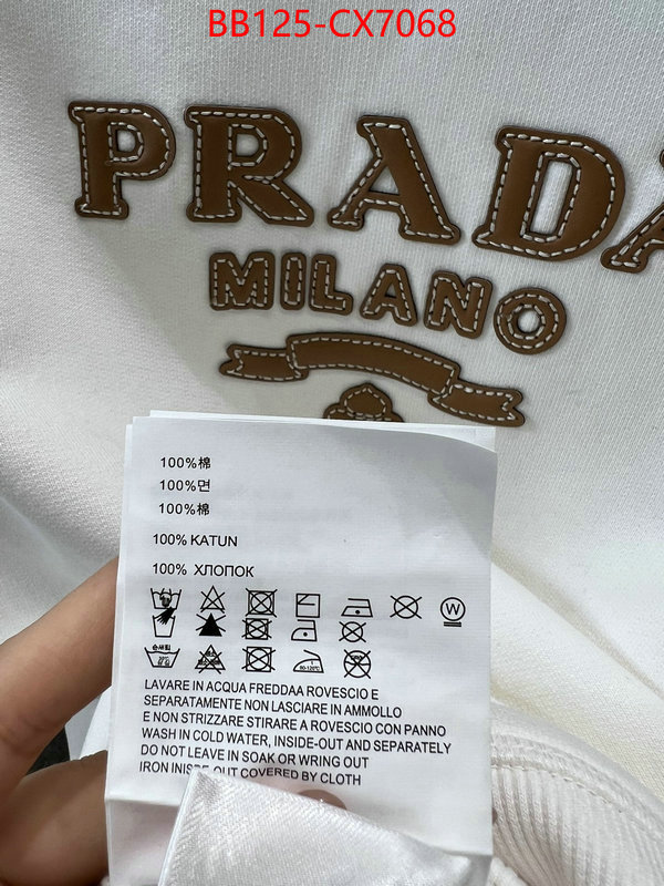 Clothing-Prada 2024 aaaaa replica customize ID: CX7068 $: 125USD