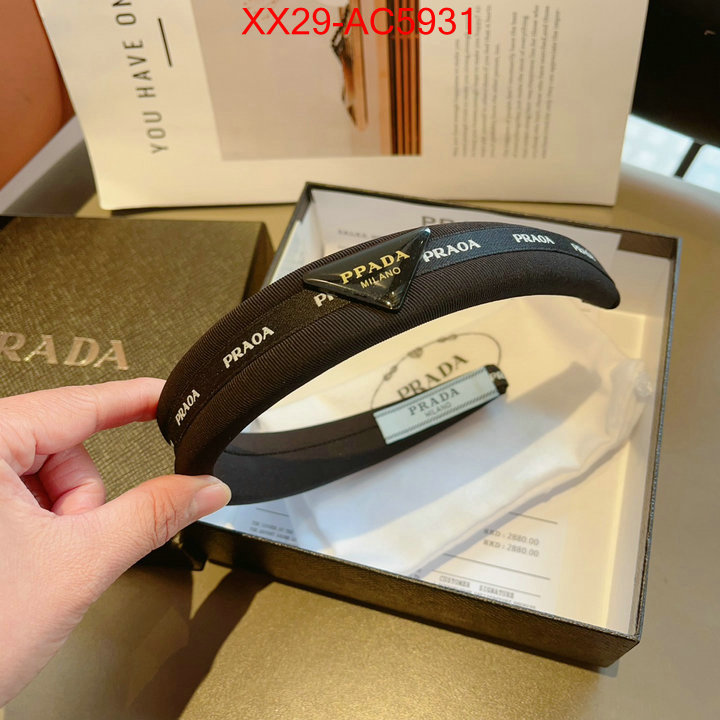 Hair band-Prada luxury fake ID: AC5931 $: 29USD