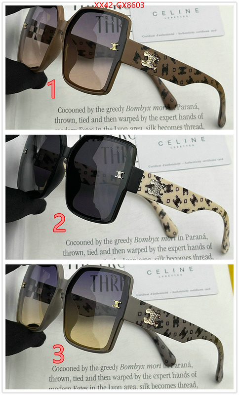 Glasses-CELINE where quality designer replica ID: GX8603 $: 42USD