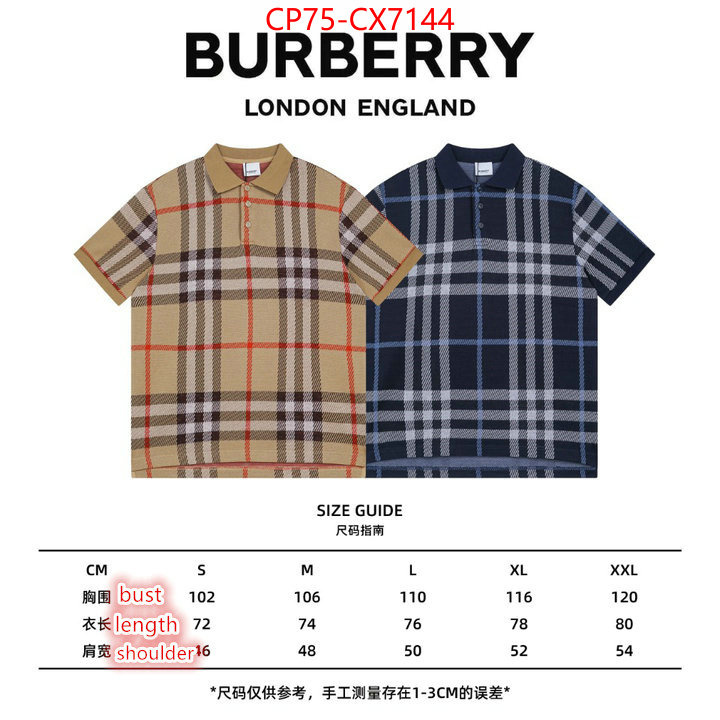 Clothing-Burberry online shop ID: CX7144 $: 75USD