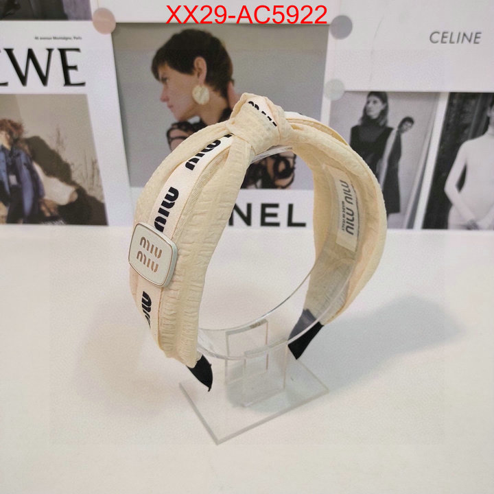 Hair band-MIU MIU luxury shop ID: AC5922 $: 29USD