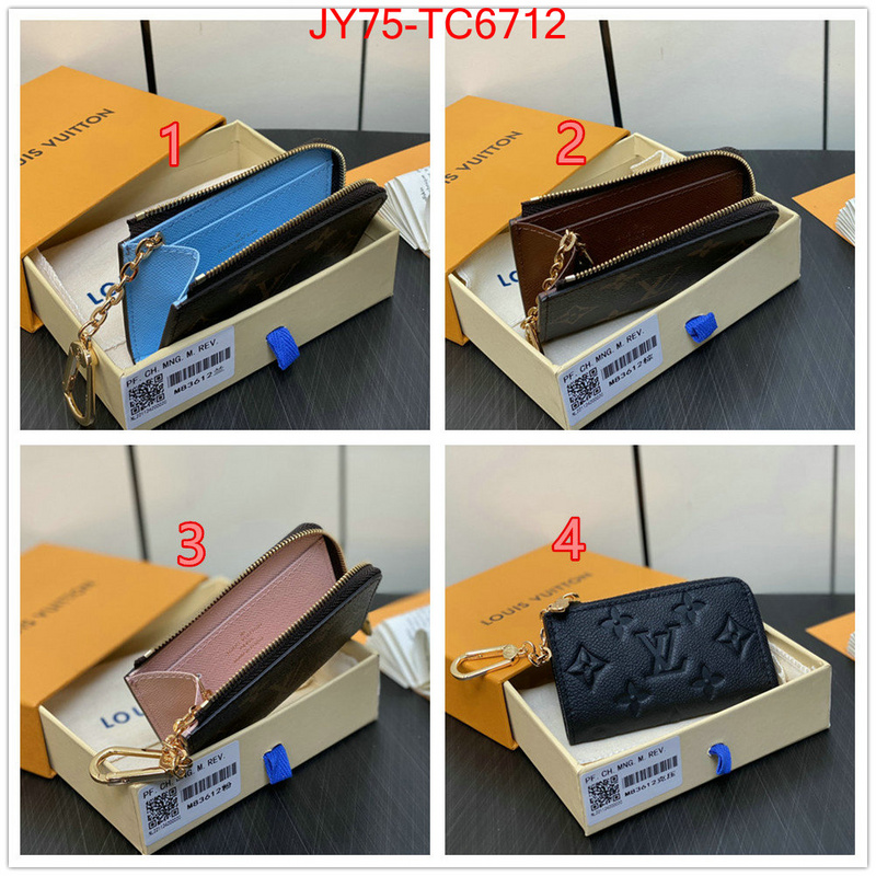 LV Bags(TOP)-Wallet replica aaaaa+ designer ID: TC6712 $: 75USD,