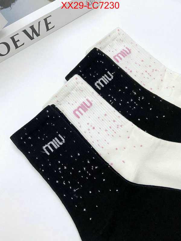 Sock-Miu Miu designer 7 star replica ID: LC7230 $: 29USD