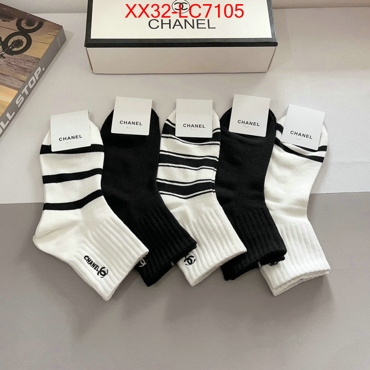 Sock-Chanel where to buy fakes ID: LC7105 $: 32USD