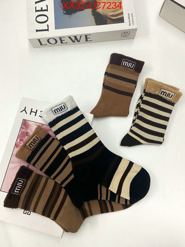 Sock-Miu Miu replcia cheap from china ID: LC7234 $: 32USD