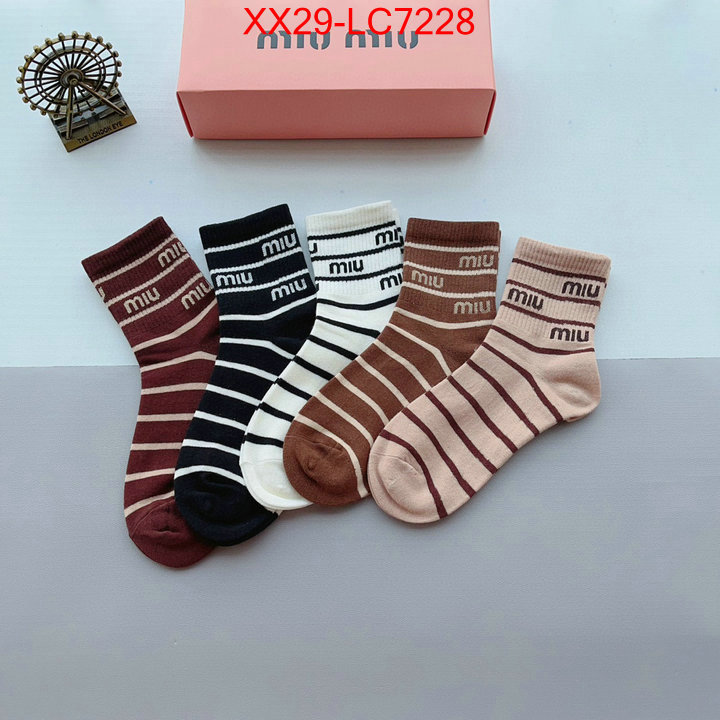 Sock-Miu Miu top grade ID: LC7228 $: 29USD