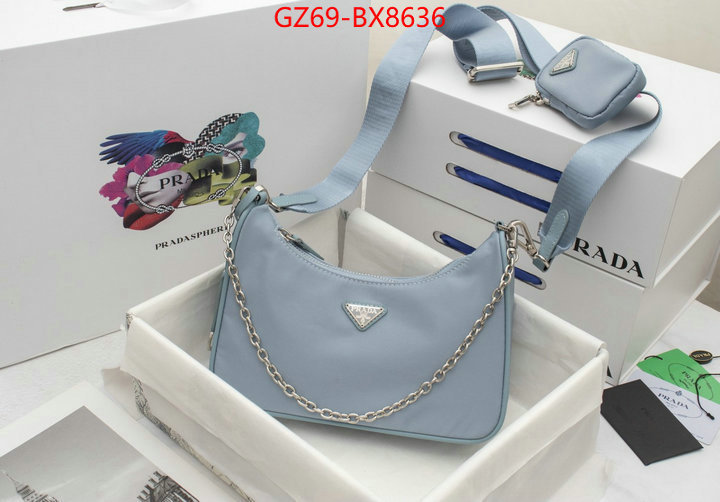 Prada Bags(4A)-Re-Edition 2005 china sale ID: BX8636 $: 69USD,