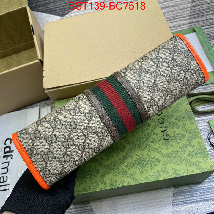 Gucci Bags(TOP)-Clutch- wholesale replica shop ID: BC7518 $: 139USD,