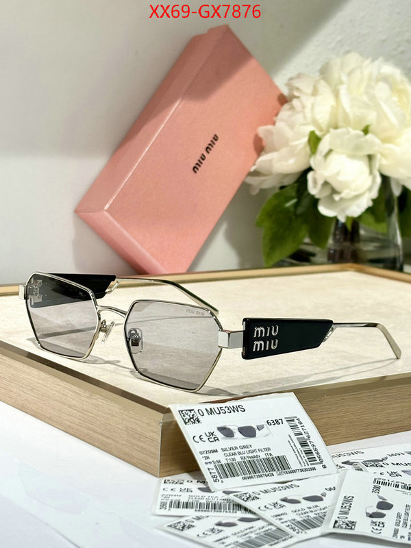 Glasses-Miu Miu best capucines replica ID: GX7876 $: 65USD