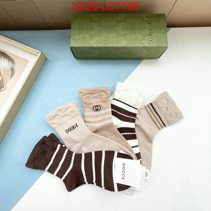 Sock-Gucci 2024 perfect replica designer ID: LC7195 $: 29USD