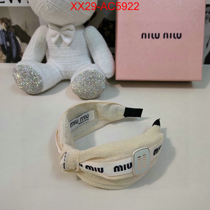 Hair band-MIU MIU luxury shop ID: AC5922 $: 29USD