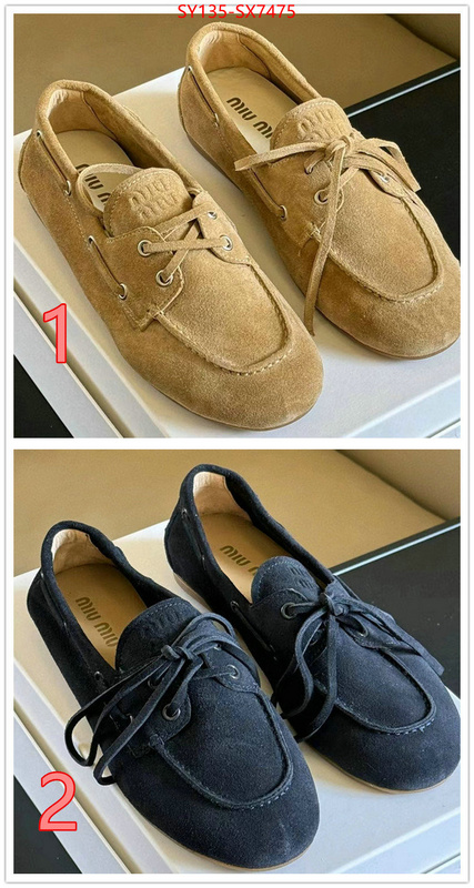 Women Shoes-Miu Miu high quality 1:1 replica ID: SX7475 $: 135USD
